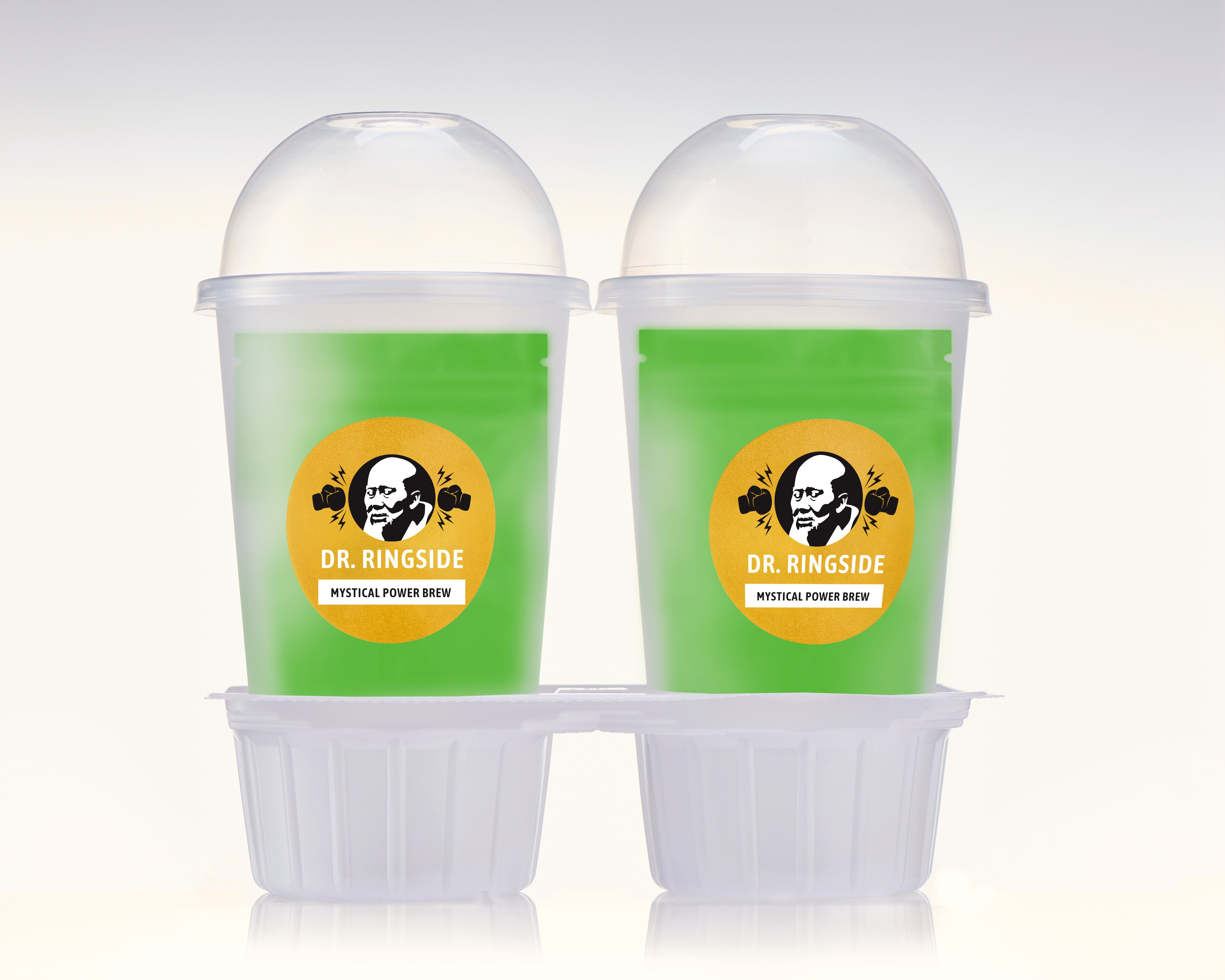 Dr. Ringside Instant Hot Water MATCHA Milk Tea Powder and Tapioca Pearls Combo Cup (2-Pack) | 500ml Cup Size | No-Cook Ready to Eat Pearls